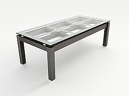 玻璃茶幾3d模型家具效果圖 22