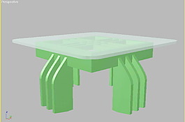玻璃茶幾3d模型家具圖片 70