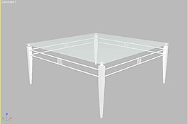 玻璃茶幾3d模型家具效果圖 71