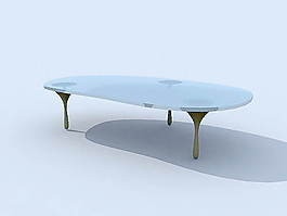 玻璃茶幾3d模型家具效果圖 94