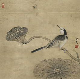 荷鳥圖