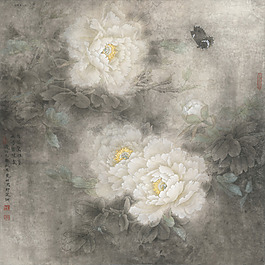 花卉蝴蝶圖