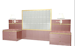 歐式床3d模型家具效果圖 21