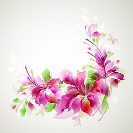 唯美花卉矢量素材
