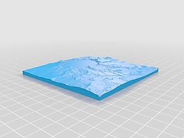 火山口湖3dtopo