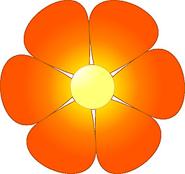 紅花剪貼畫
