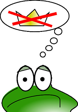 悲傷的青蛙剪貼畫