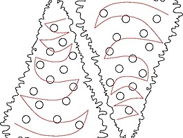 激光切割的圣誕樹(shù)耳環(huán)