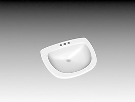 臺盆3d模型3D衛生間用品模型 35