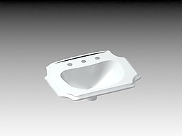 臺盆3d模型衛生間用品模型 57
