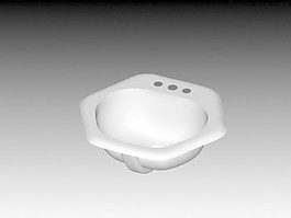 臺盆3d模型3D衛生間用品模型 46