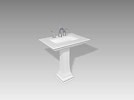 臺盆3d模型3D衛生間用品模型 133