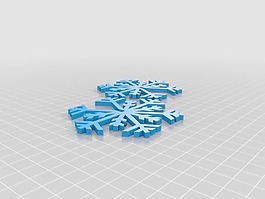 不錯的3D雪花。易打印。
