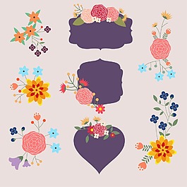 花朵和對話框