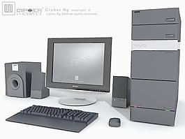 電腦3d模型電器3d素材 12