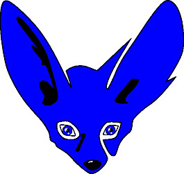 藍(lán)色的Fennec剪貼畫
