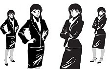 漫畫的黑色女辦公室