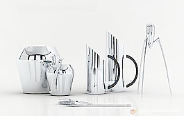 不銹鋼餐具3d模型廚具餐具3d模型 5