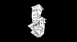 卡通滑稽的城市建筑特效