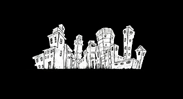 卡通滑稽的城市建筑視頻
