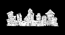 滑稽的城市建筑之鉛筆畫(huà)城市建筑