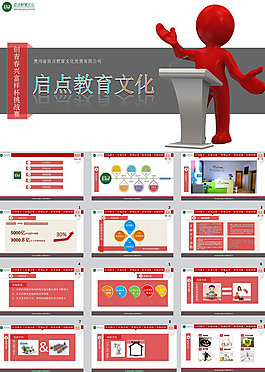 啟點(diǎn)教育培訓(xùn)機(jī)構(gòu)公司ppt模板