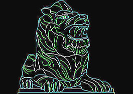 石獅子雕塑CAD飾物陳設圖紙素材8