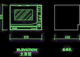 空調(diào)圖塊、洗衣機(jī)電冰箱圖塊、洗碗機(jī)引水機(jī)圖塊、廚房電器cad圖塊22