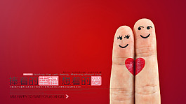可愛情侶婚紗寫真模板