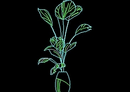 植物、盆景、花卉CAD飾物陳設(shè)圖紙素材7