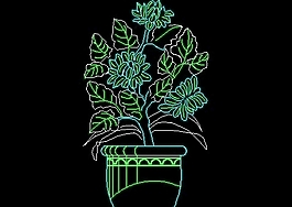 植物、盆景、花卉CAD飾物陳設(shè)圖紙素材3