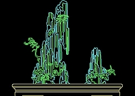 植物、盆景、花卉CAD飾物陳設(shè)圖紙素材30