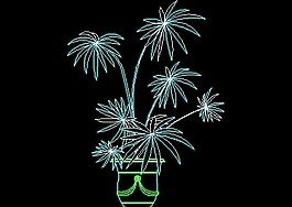 植物、盆景、花卉CAD飾物陳設(shè)圖紙素材8