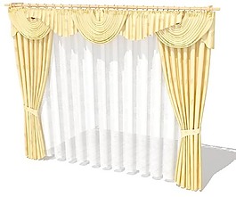 家居用品窗簾素材3d模型下載 55