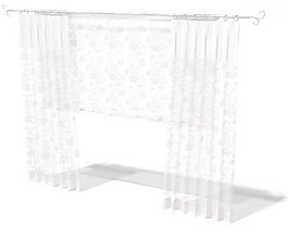 家居用品窗簾素材窗簾3d 34