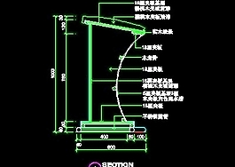 資料展架、填單臺、柱子、營業(yè)廳門面實例裝修施工圖紙、cad詳圖74