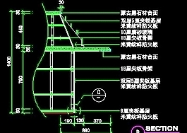 資料展架、填單臺、柱子、營業(yè)廳門面實(shí)例裝修施工圖紙、cad詳圖22