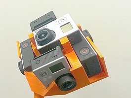 GoPro英雄3黑裝多相機公司新的6倍凸輪球面支座