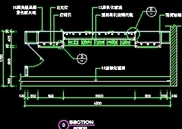 鞋帽店、服裝店櫥窗門面實(shí)例cad詳圖、裝修施工圖紙25例-93