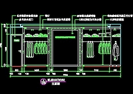 鞋帽店、服裝店櫥窗門面實例cad詳圖、裝修施工圖紙25例-15