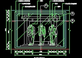 鞋帽店、服裝店櫥窗門面實(shí)例cad詳圖、裝修施工圖紙25例-69