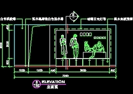 鞋帽店、服裝店櫥窗門(mén)面實(shí)例cad詳圖、裝修施工圖紙25例-52