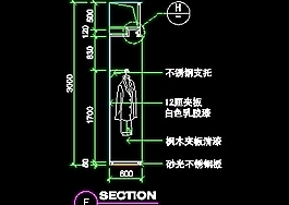 鞋帽店、服裝店櫥窗門面實(shí)例cad詳圖、裝修施工圖紙25例-36