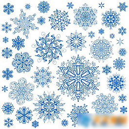 抽象雪花造型