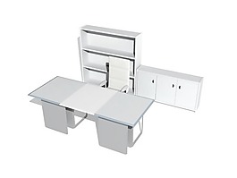 辦公家具辦公桌3d模型3d素材 23