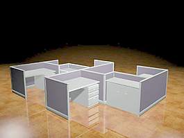 辦公家具辦公桌3d模型辦公家具 8
