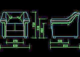沙發(fā)圖塊-cad家具圖塊1