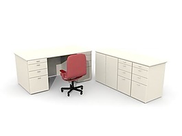 辦公家具辦公桌3d模型3d素材模板 21