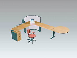 辦公家具辦公桌3d模型辦公家具 35