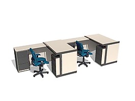 辦公家具辦公桌3d模型3d素材 20